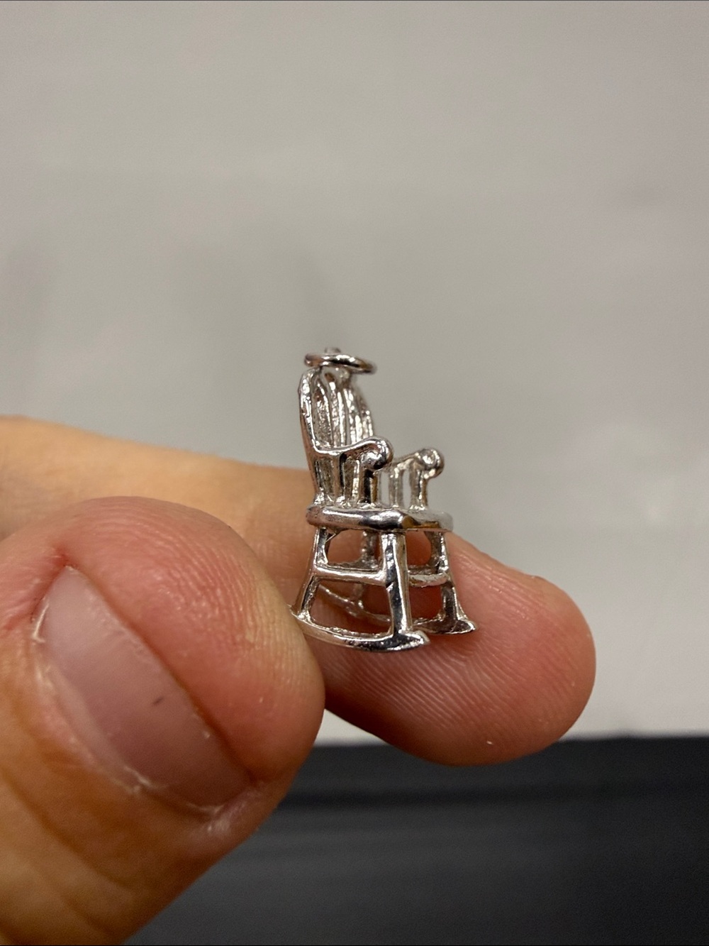 Small Sterling Silver Rocking Chair Charm